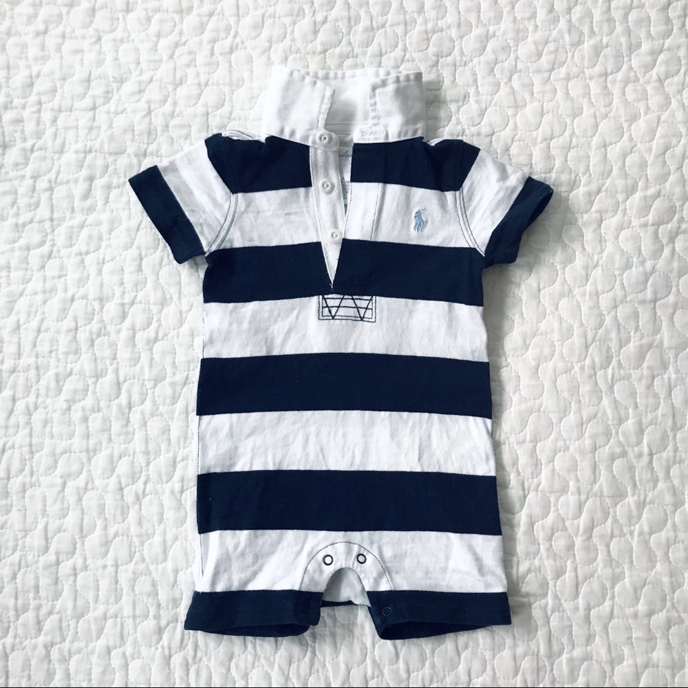 Ralph Lauren Baby Striped Cotton Rugby Shortall